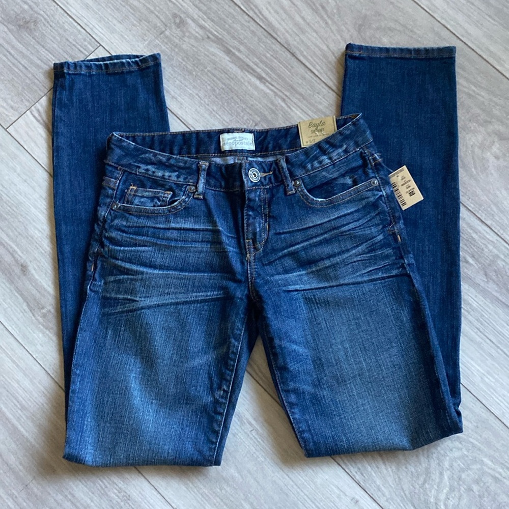 NWT Aeropostale Bayla Skinny Jeans Size 1/2 R